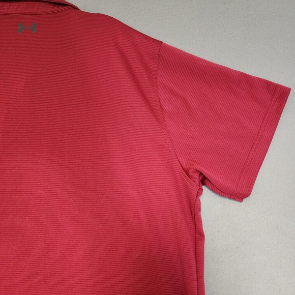 Under Armour Polo Shirt Mens 3XL Red Loose Short Sleeve - Picture 13 of 16